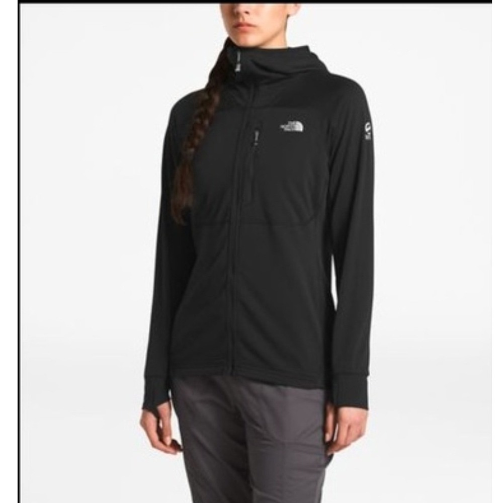 The North Face Summit L2 Fuseform Fleece Jacket Black Womens L Full Zip‎ Outdoor